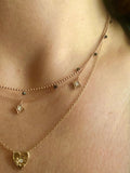 SPADES FIVE DIAMOND SHAKER NECKLACE