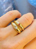 ROME STACKING RING -Blue Sapphire