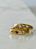 ROME STACKING RING -RUBY