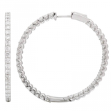 JUMBO DIAMOND INSIDE OUT HOOP EARRINGS