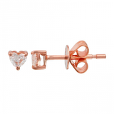 ESSENTIAL HEART SHAPED DIAMOND STUD EARRINGS