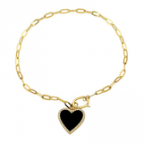 HANGING HEART CHARM BRACELET