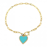 HANGING HEART CHARM BRACELET