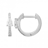 PEAR SHAPED DIAMOND HOOP EARRINGS