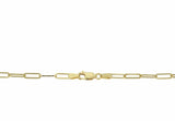 ESSENTIAL SOLID GOLD PAPER CLIP BRACELET