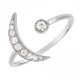 CRESENT MOON DIAMOND RING