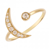CRESENT MOON DIAMOND RING