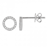 CIRCLE DIAMOND STUD EARRINGS