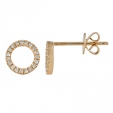 CIRCLE DIAMOND STUD EARRINGS