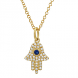 HAMSA HAND DIAMOND CHARM