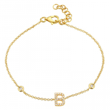 DIAMOND LETTER INITIAL BRACELET