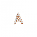 ALPHABET DIAMOND STUD EARRING -SINGLE