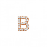 ALPHABET DIAMOND STUD EARRING -SINGLE