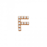 ALPHABET DIAMOND STUD EARRING -SINGLE