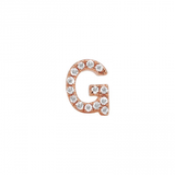ALPHABET DIAMOND STUD EARRING -SINGLE