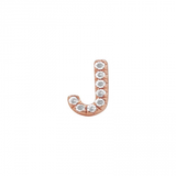 ALPHABET DIAMOND STUD EARRING -SINGLE