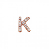 ALPHABET DIAMOND STUD EARRING -SINGLE