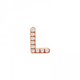 ALPHABET DIAMOND STUD EARRING -SINGLE