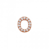 ALPHABET DIAMOND STUD EARRING -SINGLE
