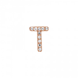 ALPHABET DIAMOND STUD EARRING -SINGLE