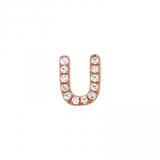 ALPHABET DIAMOND STUD EARRING -SINGLE