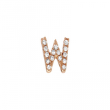 ALPHABET DIAMOND STUD EARRING -SINGLE
