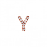 ALPHABET DIAMOND STUD EARRING -SINGLE