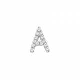 ALPHABET DIAMOND STUD EARRING -SINGLE
