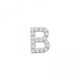 ALPHABET DIAMOND STUD EARRING -SINGLE