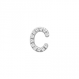 ALPHABET DIAMOND STUD EARRING -SINGLE