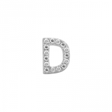 ALPHABET DIAMOND STUD EARRING -SINGLE