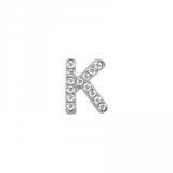 ALPHABET DIAMOND STUD EARRING -SINGLE
