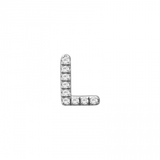ALPHABET DIAMOND STUD EARRING -SINGLE