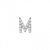 ALPHABET DIAMOND STUD EARRING -SINGLE