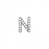 ALPHABET DIAMOND STUD EARRING -SINGLE