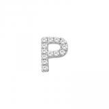 ALPHABET DIAMOND STUD EARRING -SINGLE
