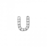 ALPHABET DIAMOND STUD EARRING -SINGLE