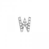 ALPHABET DIAMOND STUD EARRING -SINGLE