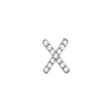 ALPHABET DIAMOND STUD EARRING -SINGLE