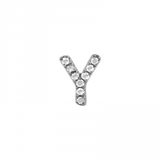 ALPHABET DIAMOND STUD EARRING -SINGLE