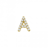 ALPHABET DIAMOND STUD EARRING -SINGLE