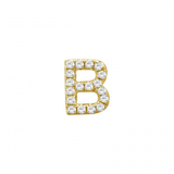 ALPHABET DIAMOND STUD EARRING -SINGLE