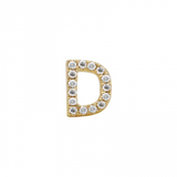 ALPHABET DIAMOND STUD EARRING -SINGLE