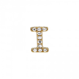 ALPHABET DIAMOND STUD EARRING -SINGLE