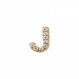 ALPHABET DIAMOND STUD EARRING -SINGLE