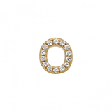 ALPHABET DIAMOND STUD EARRING -SINGLE