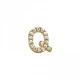 ALPHABET DIAMOND STUD EARRING -SINGLE