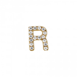 ALPHABET DIAMOND STUD EARRING -SINGLE
