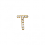 ALPHABET DIAMOND STUD EARRING -SINGLE