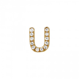 ALPHABET DIAMOND STUD EARRING -SINGLE